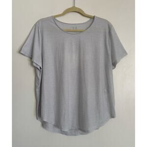 Light Blue Under Armour Semi Sheer Cut Out Workout Shirt XL